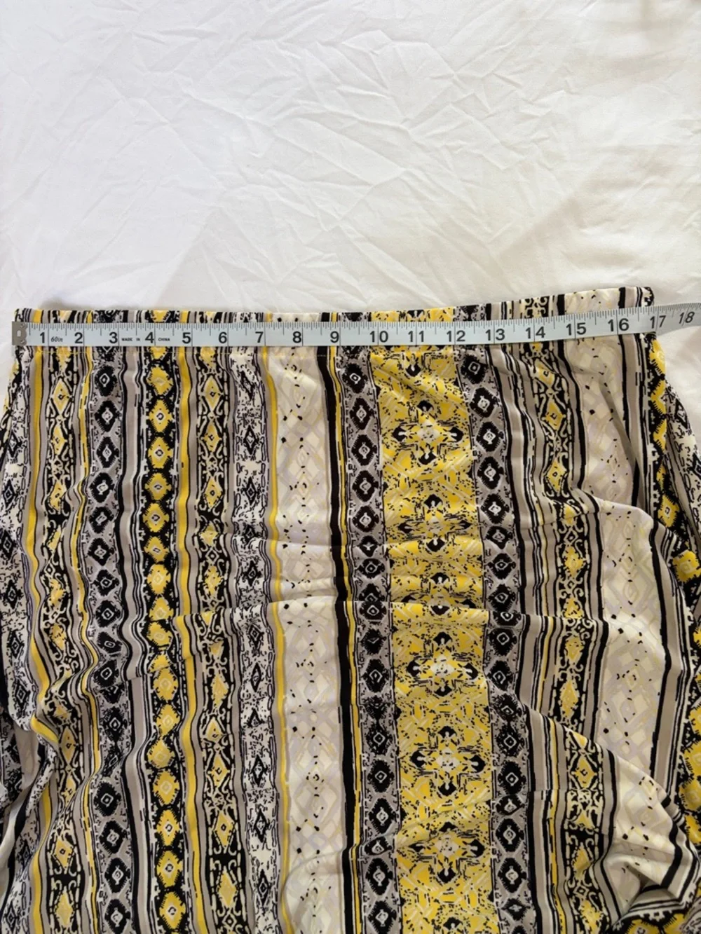 Yellow, Black & White Striped Maxi Skirt - Picture 5 of 8